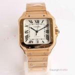 GF Factory Replica Santos de Cartier 39.8 Watch Miyota9015 Movement Rose Gold